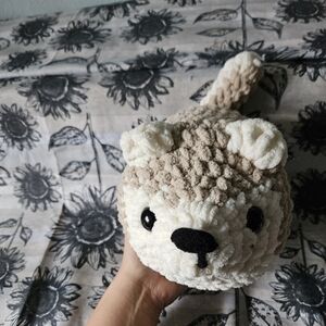Crochet Beige Tan Husky Dog Amigurumi